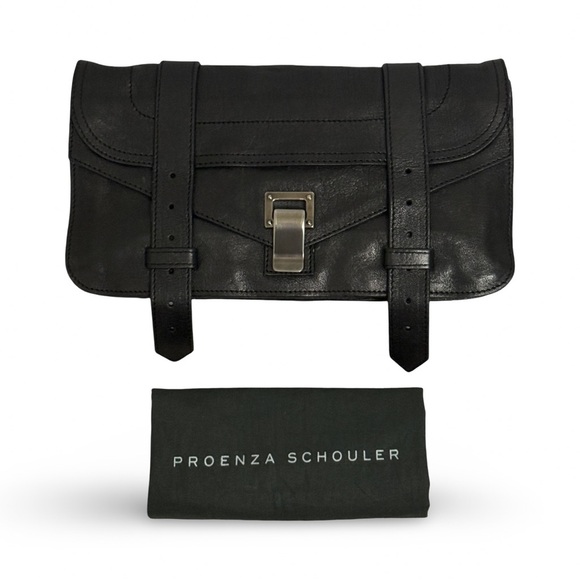 Proenza Schouler Lambskin PS1 Pochette Clutch in Black - Picture 1 of 11